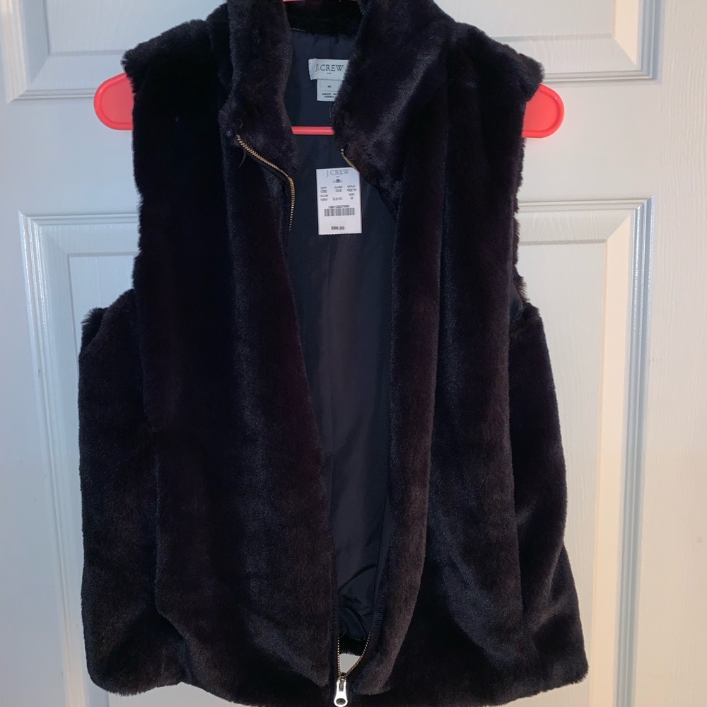 J. Crew Fur Vest